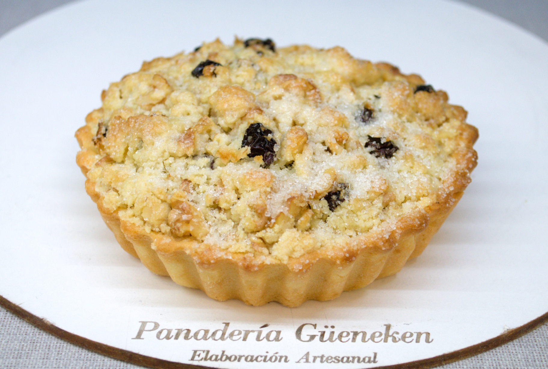 Crumble de manzana con pasas y nueces, Panadería Güeneken Trelew.