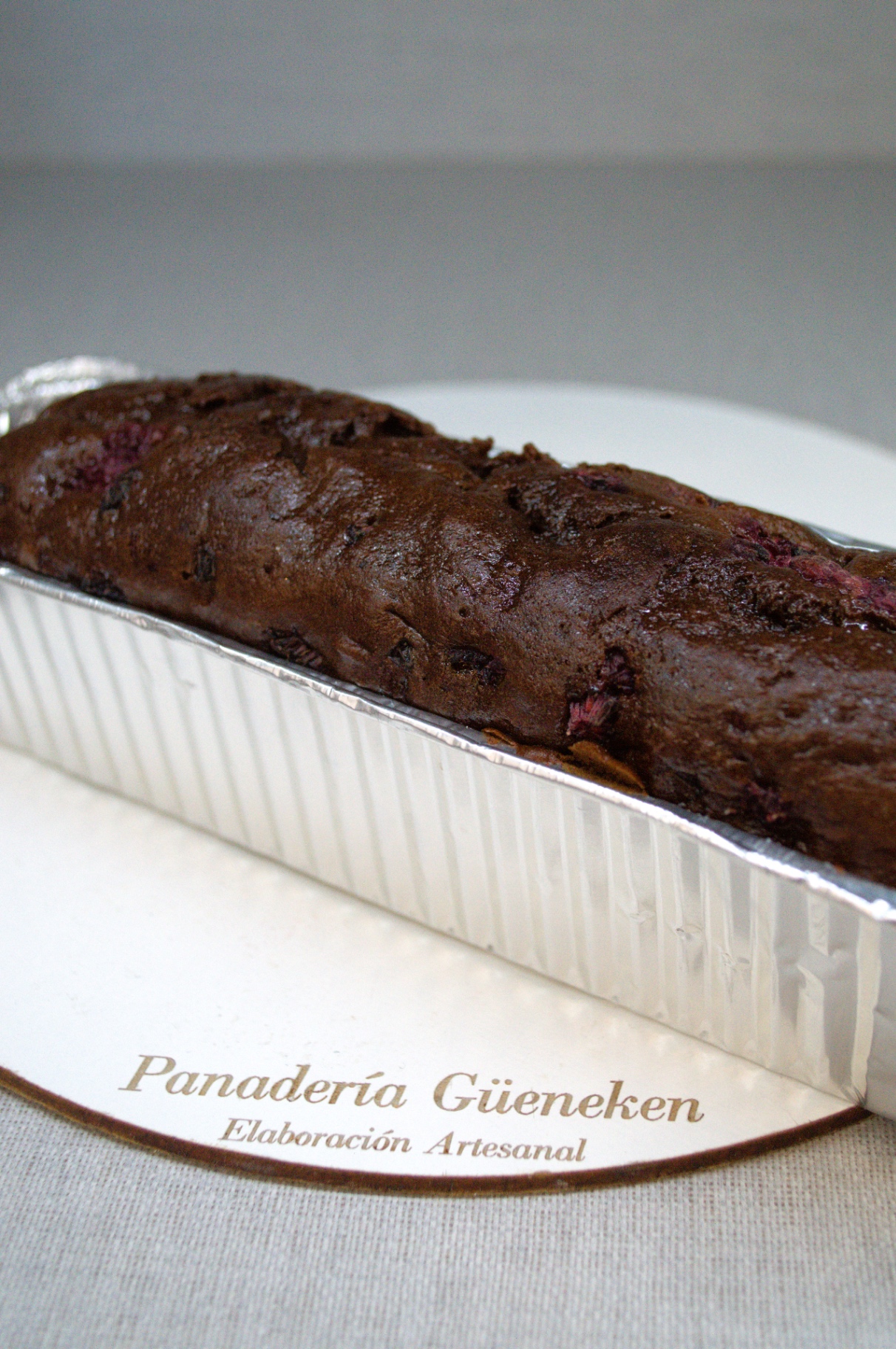 Budín de chocolate con frambuesas, Panadería Güeneken Trelew.